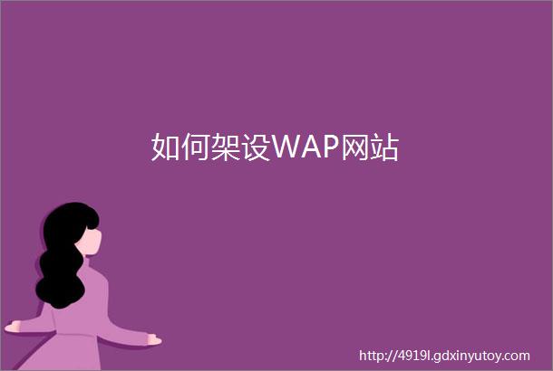 如何架设WAP网站